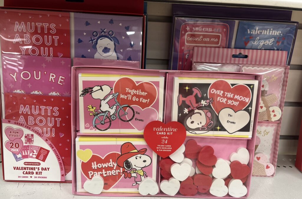 バレンタインデーのカードセット